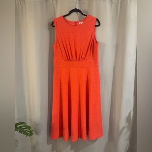 Women’s London Style Orange/Red Sleeveless Dress